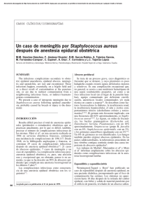 Un caso de meningitis por Staphylococcus aureus después de