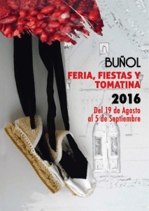 Programa Feria, Fiestas y Tomatina Bunyol 2016