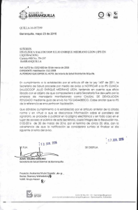 Notificación por Aviso. IPS CLINICA SALUDCOOP JULIO ENRIQUE