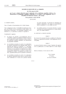 Decisión de Ejecución de la Comisión, de 24 de enero de