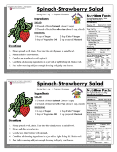 Spinach-Strawberry Salad Spinach-Strawberry