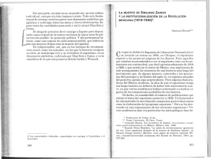 "La muerte de Emiliano Zapata y la institucionalizaciÃ³n de la