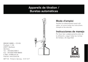 Appareils de titration / Buretas automáticas