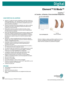 Unitron Hearing - Element 16 Moda - Specification Sheet
