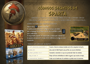 Códigos Secretos de Sparta Ya disponible.