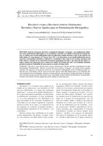 Baccharis crispa - Latin American Journal of Pharmacy