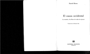 Page 1 Harold Bloom El canon occidental La escuela y los libros de