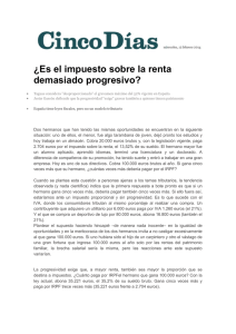 ¿Es el impuesto sobre la renta demasiado progresivo?