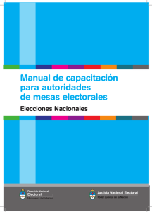 Manual de capacitación para autoridades de mesas electorales