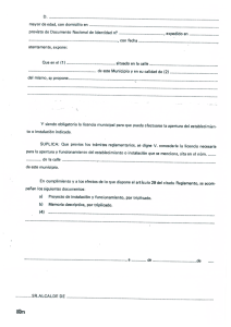 Solicitud de Licencia de Actividad Molesta