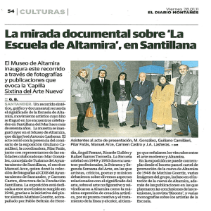 La mirada documental sobre “La Escuela de Altamira`. en Santillana