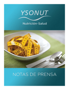 Page 1 _ YSONUT Nutrición-Salud NOTAS DE PRENSA Page 2