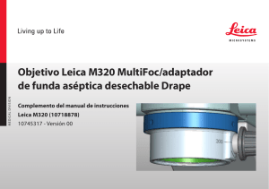 Objetivo Leica M320 MultiFoc/adaptador de funda aséptica