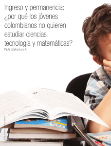 por qué los jóvenes colombianos no quieren estudiar ciencias