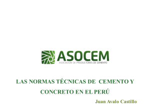 La normalización del cemento y concreto en el Perú con aplicación