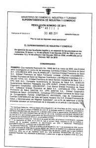 Resor,d,ción NÚMERO DE 2011 - Superintendencia de Industria y