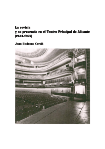 La revista y su presencia en el Teatro Principal de Alicante (1941
