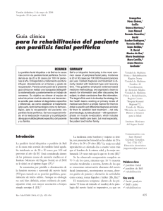 Guía clínica para la rehabilitación del paciente con parálisis facial
