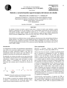 Síntesis y caracterización espectroscópica del cloruro