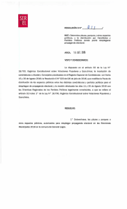 Page 1 RESOLUCIÓN o Nº 0 Ll / MAT.: Determina plazas, parques y