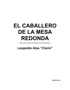 Alas Clarin, Leopoldo, EL CABALLERO DE LA MESA REDONDA