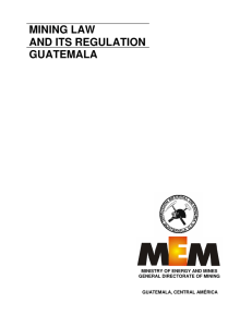 mining law and its regulation guatemala