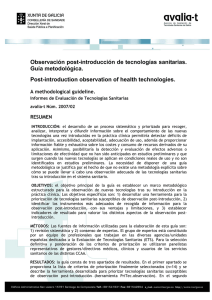 Observación post-introducción de tecnologías sanitarias