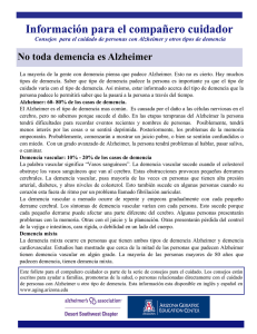 Not All Dementia is Alzheimer`s - Spanish