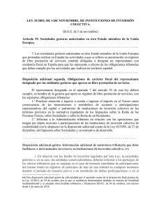 ley 35/2003, de 4 de noviembre, de instituciones de inversión