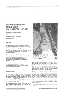 Reparación de un dique seco en el Ferrol/España