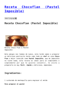 Receta Chocoflan (Pastel Imposible)