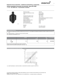 Válvula reguladora de presión de precisión, Serie PR1-RGP