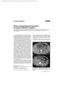Rotura intraperitoneal traumática de quiste hidatídico hepático
