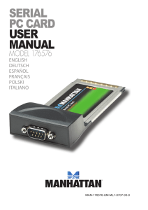 serial pc card user manual