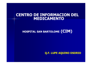 centro de informacion del medicamento medicamento (cim)