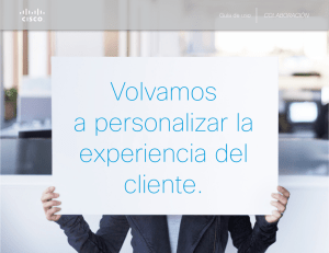 Volvamos a personalizar la experiencia del cliente.