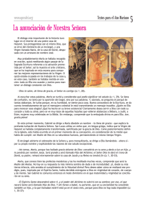 La anunciación de Nuestra Señora