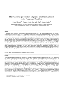 The Bandurrias gabbro: Late Oligocene alkaline magmatism in the