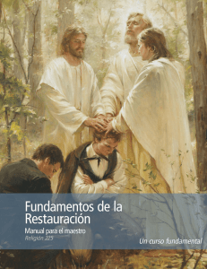 Fundamentos de la Restauración: Manual para el maestro