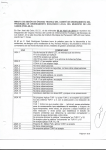Page 1 MINUTA DE sESIÓN DE óRGANo TECNIco DEL coMITÉ DE