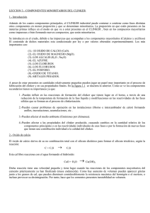 LECCION 3.- COMPONENTES MINORITARIOS DEL CLINKER. 1