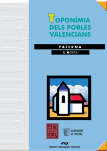 PATERNA | Toponímia dels Pobles Valencians | AVL