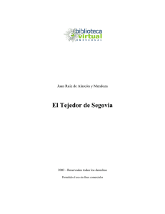 El Tejedor de Segovia - Biblioteca Virtual Universal