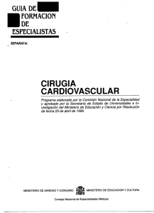 Cirug&iacute;a Cardiovascular - Ministerio de Sanidad, Servicios Sociales e