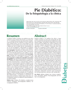 Pie Diabético: de la Fisiopatología a la clínica (PDF