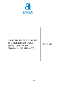 Plan Estratégico General de Subvenciones de la Excma. Diputación