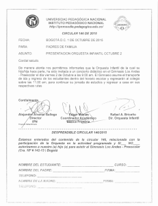 Circular 146 - Presentaci&oacute;n Orquesta Infantil - Octubre 2