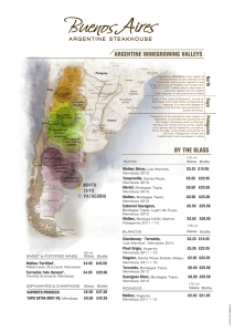 argentine winegrowing valleys by the glass