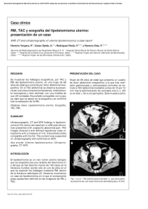 Caso clínico RM, TAC y ecografía del lipoleiomioma uterino
