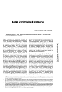 La No Distintividad Marcaria - Revistas PUCP